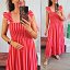 Vestido Mariola Rojo/Rosa